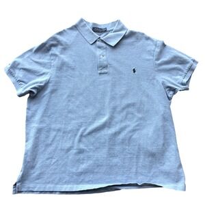 Polo Ralph Lauren Men's Light Blue Cotton Short Sleeve Polo Shirt Size 3XB